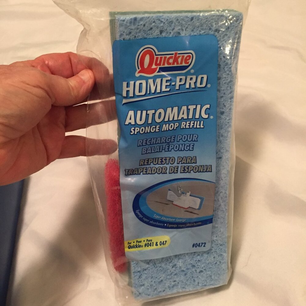 Quickie HomePro Automatic Sponge Mop Refill #0472 W/ Scrubber Fits #041 & #047